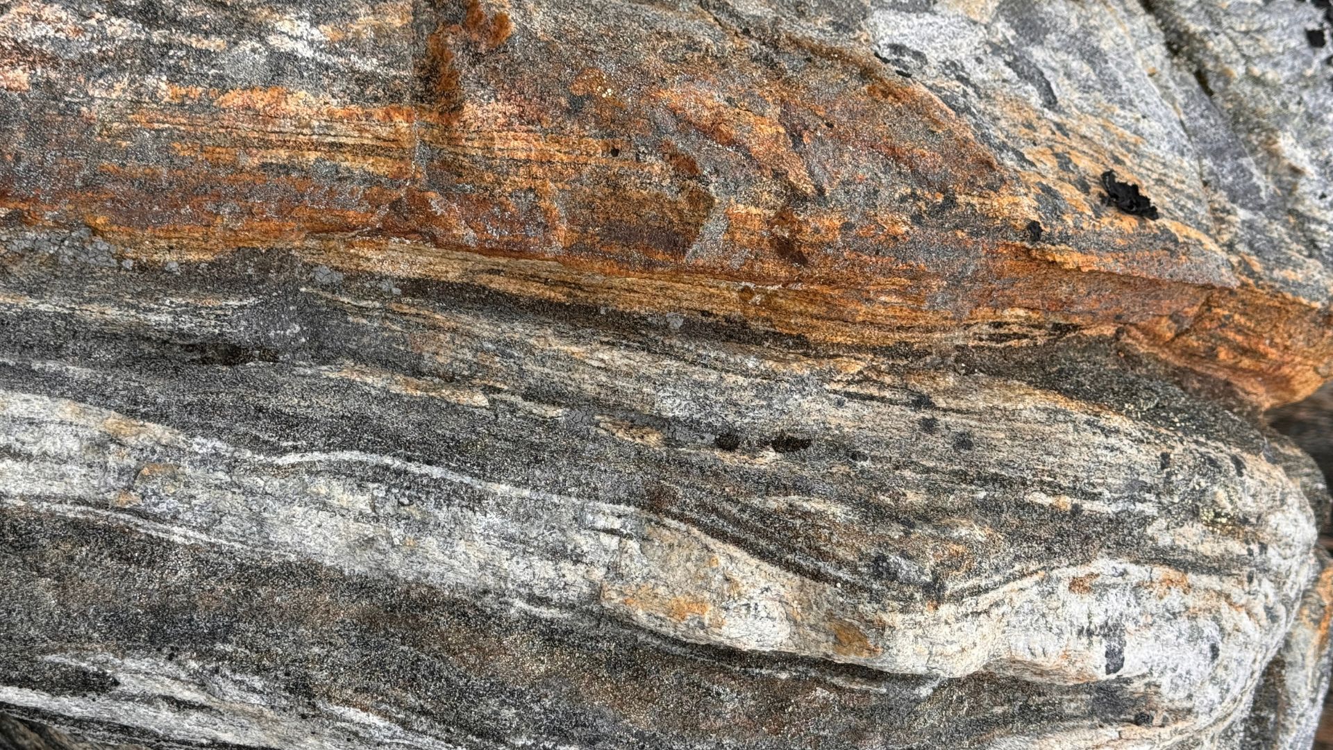 Layers of rocks in Greenland